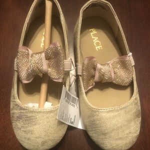 Gold ballet flat